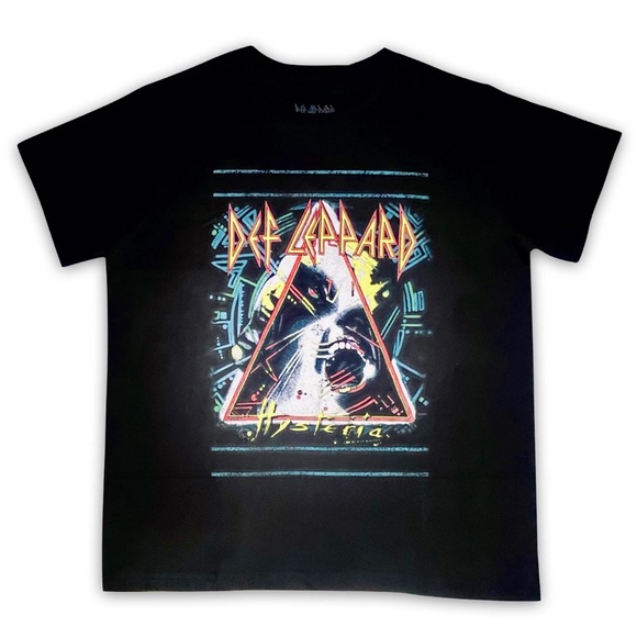 Def Leppard Hysteria Graphic T-Shirt Men's Size XL Black Concert Tee NEW - Picture 1 of 7